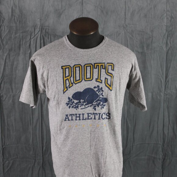 Vintage Roots Shirt - Classic Roots Logo Yellow and Blue - Men's Extra-Large - Picture 3 of 7